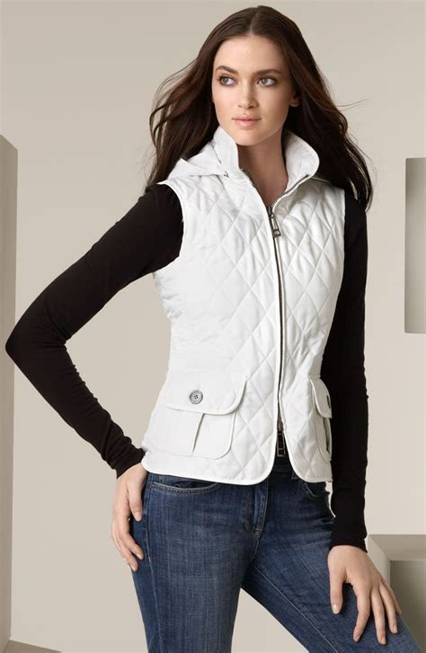 womens burberry vest